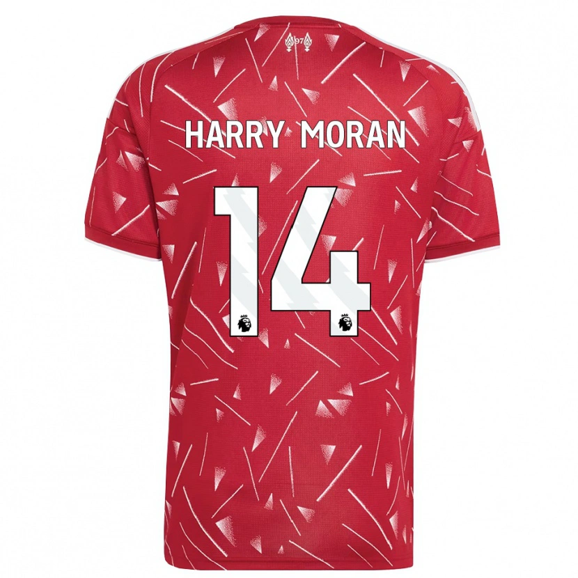 Danxen Mujer Camiseta Harry Moran #14 Blanco Rojo 1ª Equipación 2026/27 La Camisa México