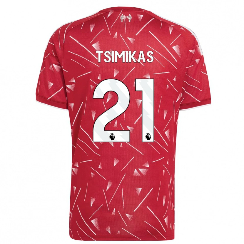 Danxen Mujer Camiseta Konstantinos Tsimikas #21 Blanco Rojo 1ª Equipación 2026/27 La Camisa México