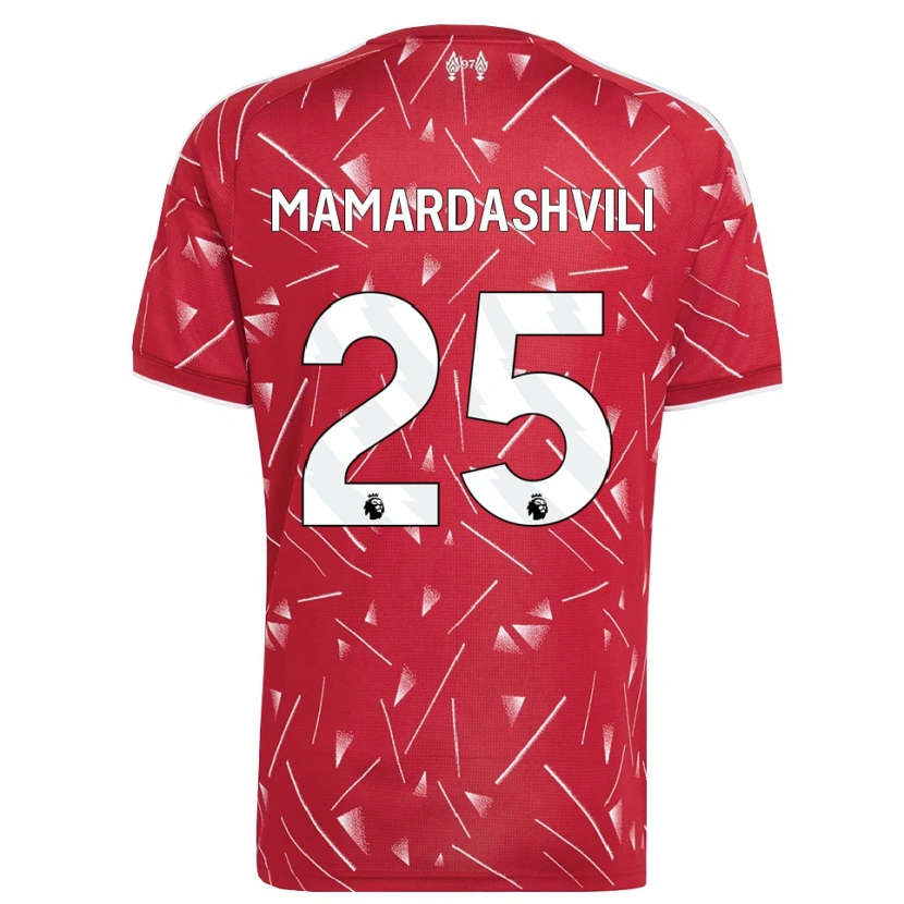 Danxen Mujer Camiseta Giorgi Mamardashvili #25 Blanco Rojo 1ª Equipación 2026/27 La Camisa México