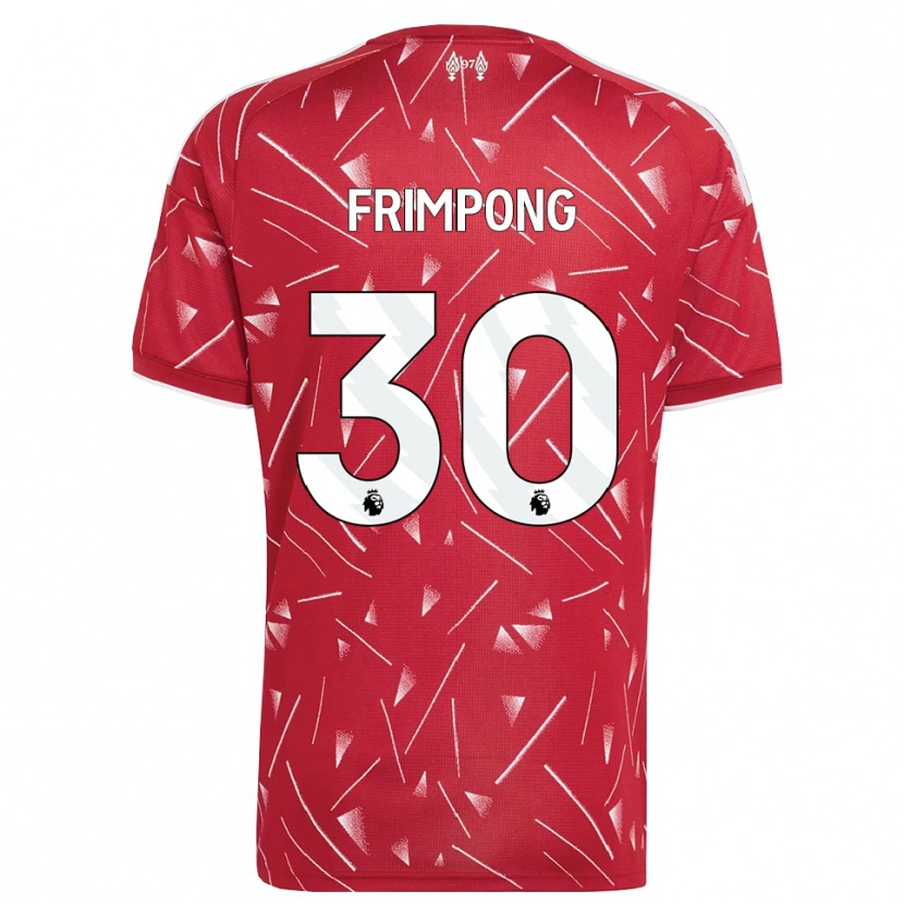 Danxen Mujer Camiseta Jeremie Frimpong #30 Blanco Rojo 1ª Equipación 2026/27 La Camisa México