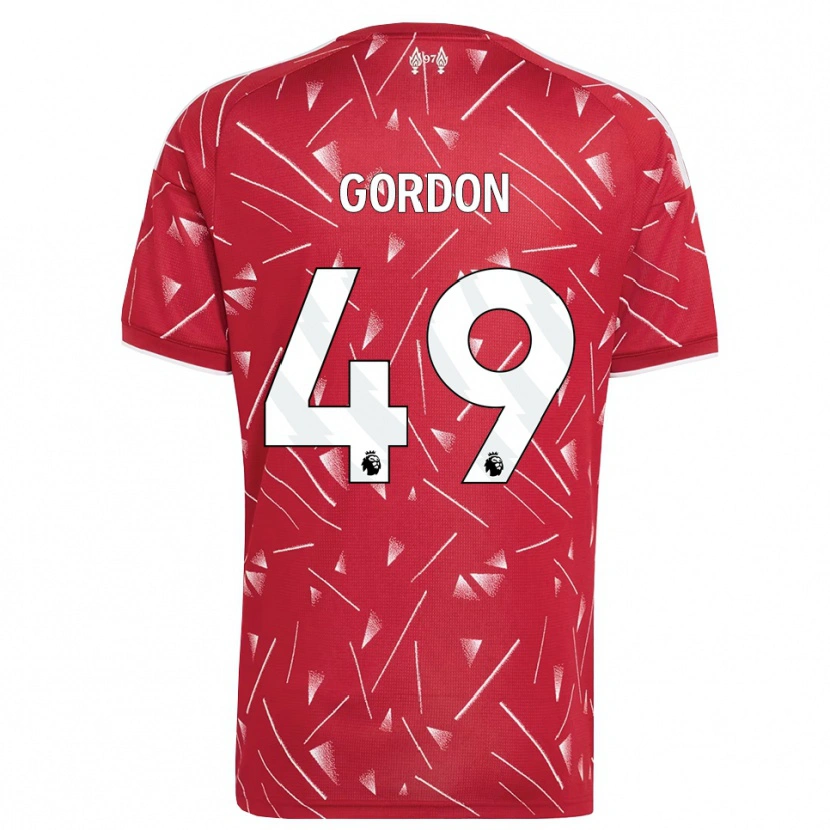 Danxen Mujer Camiseta Kaide Gordon #49 Blanco Rojo 1ª Equipación 2026/27 La Camisa México