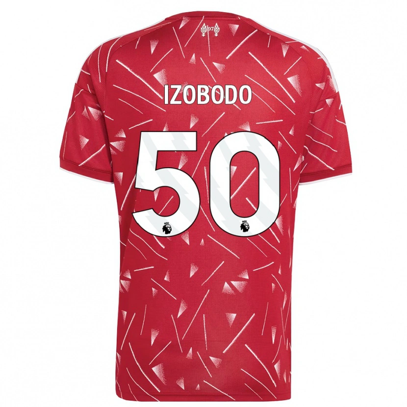Danxen Mujer Camiseta Elijah Izobodo John #50 Blanco Rojo 1ª Equipación 2026/27 La Camisa México