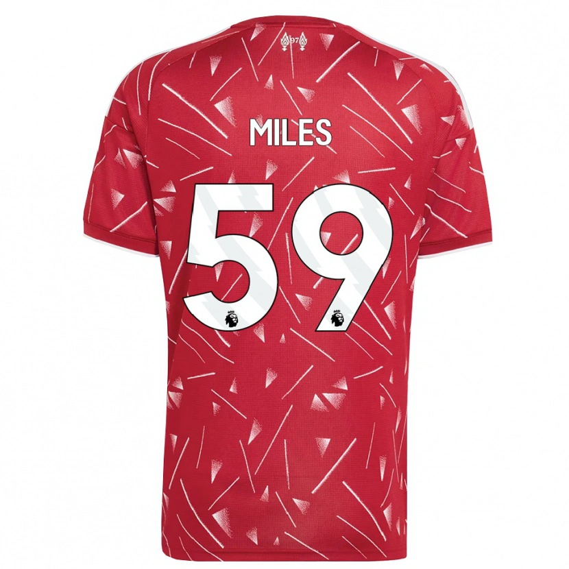 Danxen Mujer Camiseta Terence Miles #59 Blanco Rojo 1ª Equipación 2026/27 La Camisa México