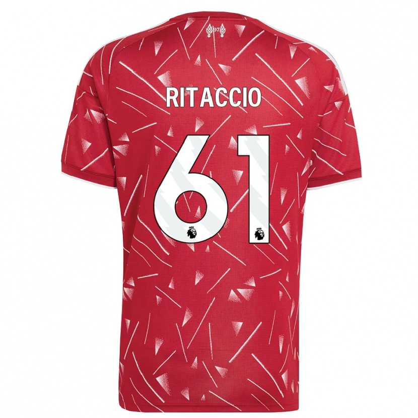 Danxen Mujer Camiseta Matteo Ritaccio #61 Blanco Rojo 1ª Equipación 2026/27 La Camisa México