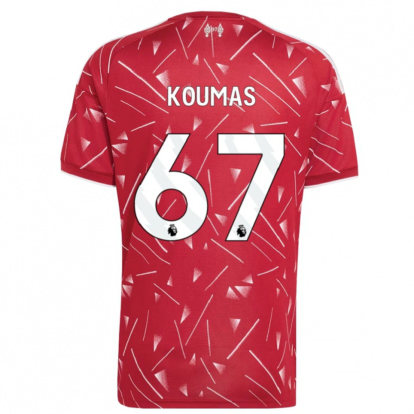 Danxen Mujer Camiseta Lewis Koumas #67 Blanco Rojo 1ª Equipación 2026/27 La Camisa México