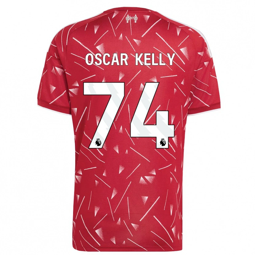 Danxen Mujer Camiseta Oscar Kelly #74 Blanco Rojo 1ª Equipación 2026/27 La Camisa México