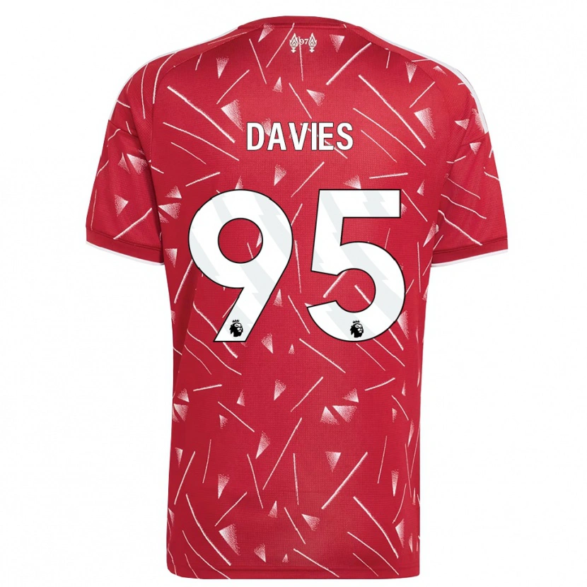 Danxen Mujer Camiseta Harvey Davies #95 Blanco Rojo 1ª Equipación 2026/27 La Camisa México