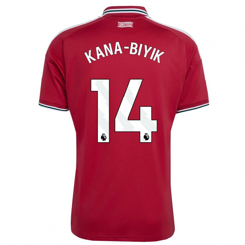Danxen Mujer Camiseta Enzo Kana-Biyik #14 Rojo Amarillo Blanco 1ª Equipación 2026/27 La Camisa México