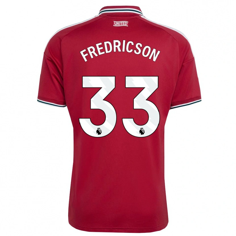 Danxen Mujer Camiseta Tyler Fredricson #33 Rojo Amarillo Blanco 1ª Equipación 2026/27 La Camisa México