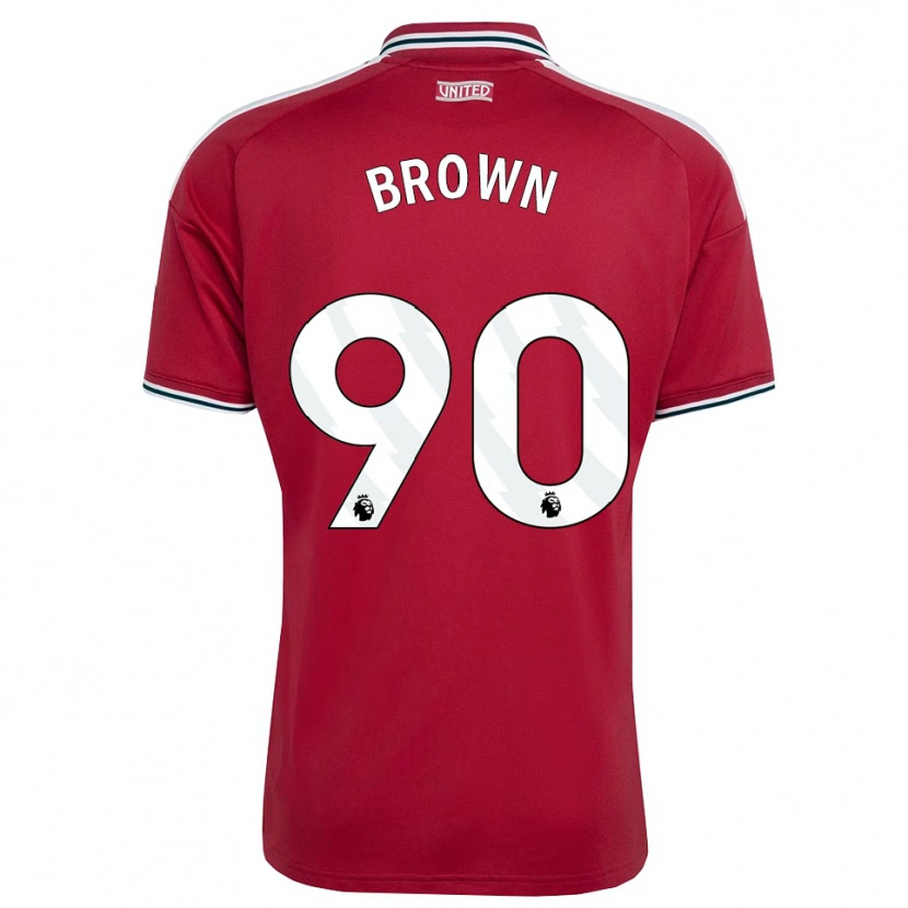 Danxen Mujer Camiseta Nathaniel-Junior Brown #90 Rojo Amarillo Blanco 1ª Equipación 2026/27 La Camisa México