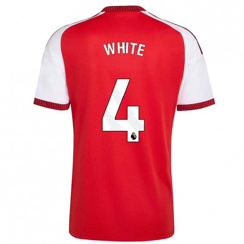Danxen Mujer Camiseta Ben White #4 Rojo Blanco Negro 1ª Equipación 2026/27 La Camisa México