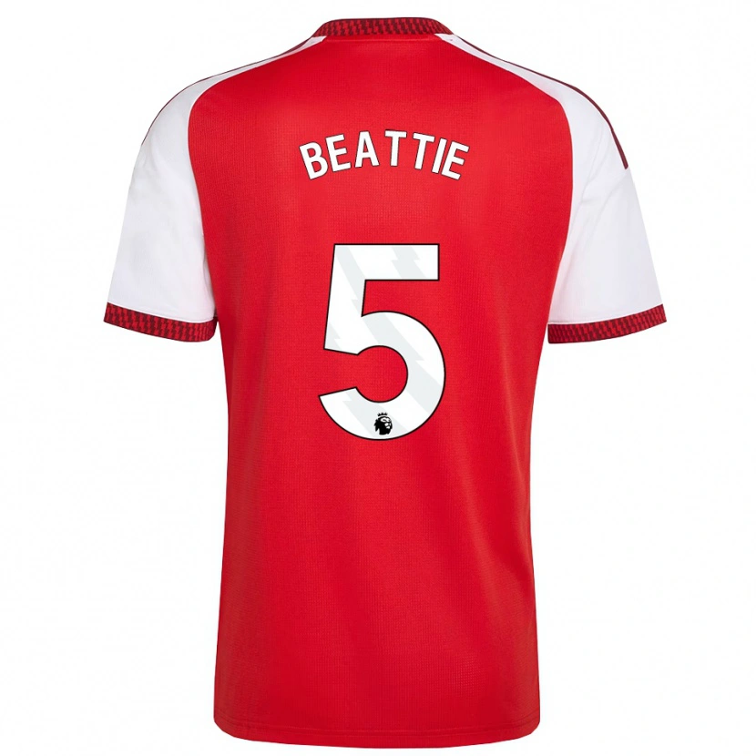 Danxen Mujer Camiseta Jen Beattie #5 Rojo Blanco Negro 1ª Equipación 2026/27 La Camisa México