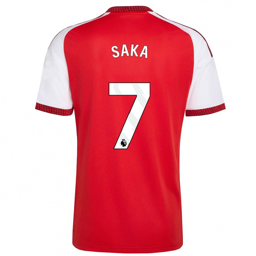 Danxen Mujer Camiseta Bukayo Saka #7 Rojo Blanco Negro 1ª Equipación 2026/27 La Camisa México