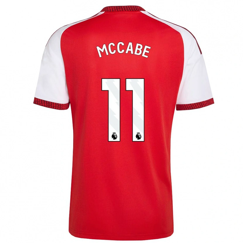 Danxen Mujer Camiseta Katie Mccabe #11 Rojo Blanco Negro 1ª Equipación 2026/27 La Camisa México