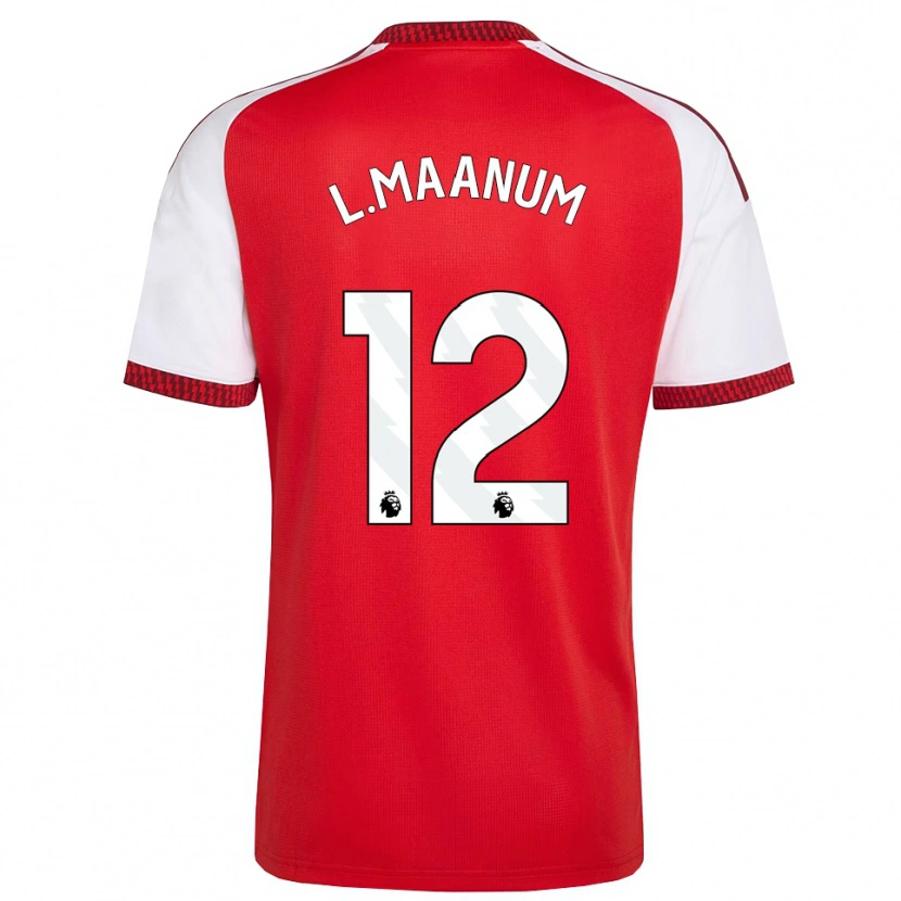 Danxen Mujer Camiseta Frida Maanum #12 Rojo Blanco Negro 1ª Equipación 2026/27 La Camisa México