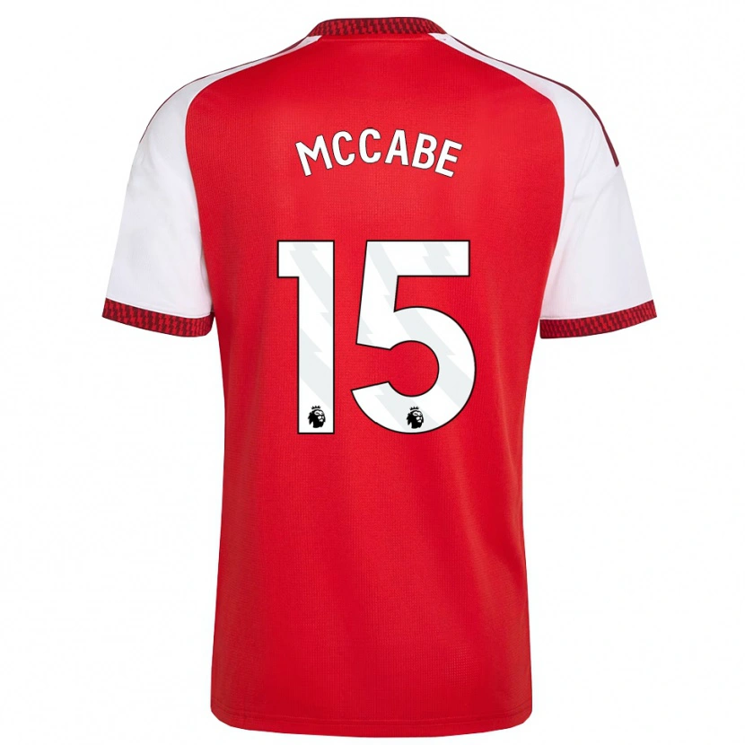 Danxen Mujer Camiseta Katie Mccabe #15 Rojo Blanco Negro 1ª Equipación 2026/27 La Camisa México