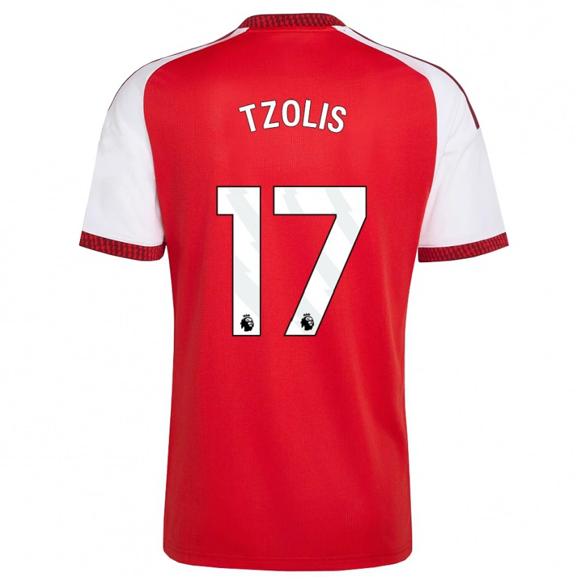 Danxen Mujer Camiseta Christos Tzolis #17 Rojo Blanco Negro 1ª Equipación 2026/27 La Camisa México