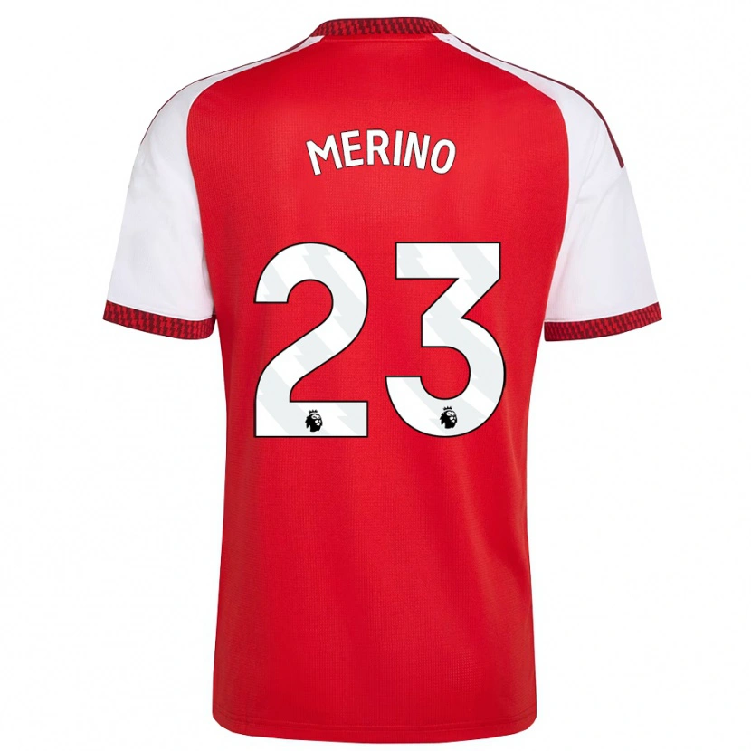 Danxen Mujer Camiseta Mikel Merino #23 Rojo Blanco Negro 1ª Equipación 2026/27 La Camisa México
