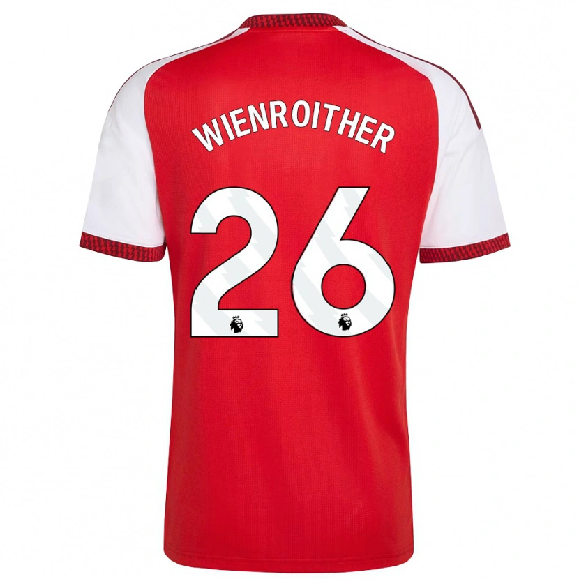 Danxen Mujer Camiseta Laura Wienroither #26 Rojo Blanco Negro 1ª Equipación 2026/27 La Camisa México