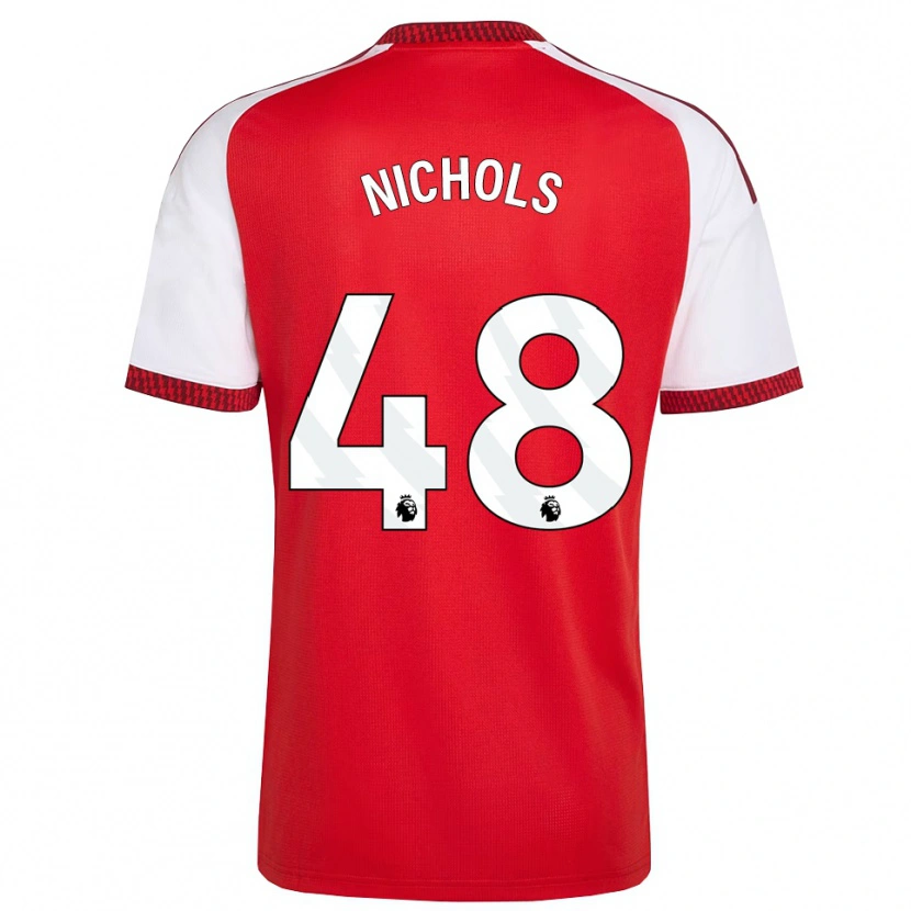 Danxen Mujer Camiseta Josh Nichols #48 Rojo Blanco Negro 1ª Equipación 2026/27 La Camisa México