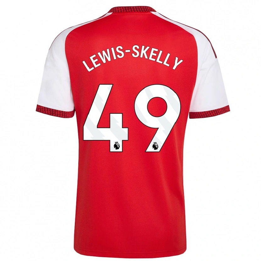 Danxen Mujer Camiseta Myles Lewis-Skelly #49 Rojo Blanco Negro 1ª Equipación 2026/27 La Camisa México