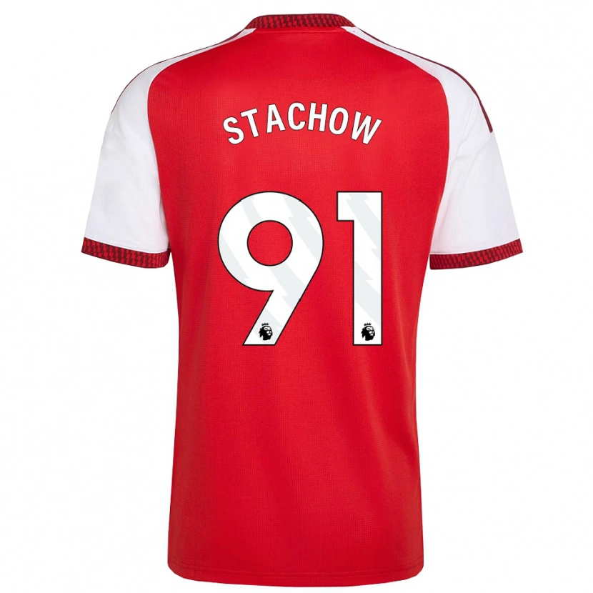 Danxen Mujer Camiseta Patrick Stachow #91 Rojo Blanco Negro 1ª Equipación 2026/27 La Camisa México