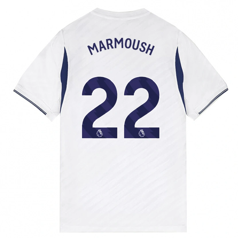 Danxen Mujer Camiseta Omar Marmoush #22 Blanco Rojo Púrpura 1ª Equipación 2026/27 La Camisa México