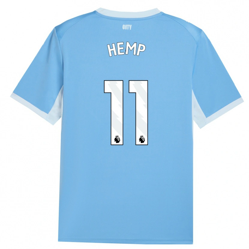 Danxen Mujer Camiseta Lauren Hemp #11 Azulcieloclaro Blanco 1ª Equipación 2026/27 La Camisa México