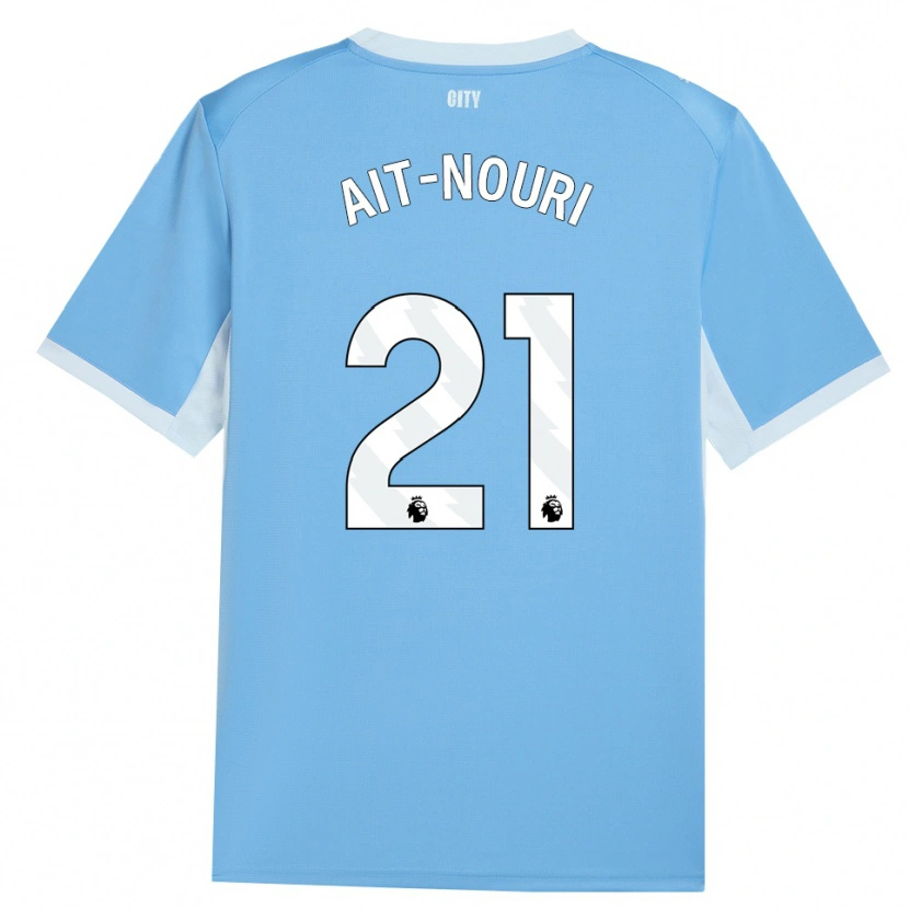Danxen Mujer Camiseta Rayan Aït-Nouri #21 Azulcieloclaro Blanco 1ª Equipación 2026/27 La Camisa México