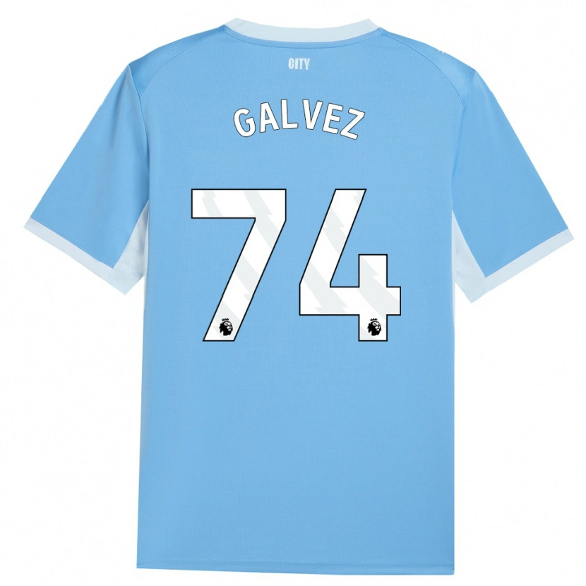 Danxen Mujer Camiseta Tomas Galvez #74 Azulcieloclaro Blanco 1ª Equipación 2026/27 La Camisa México