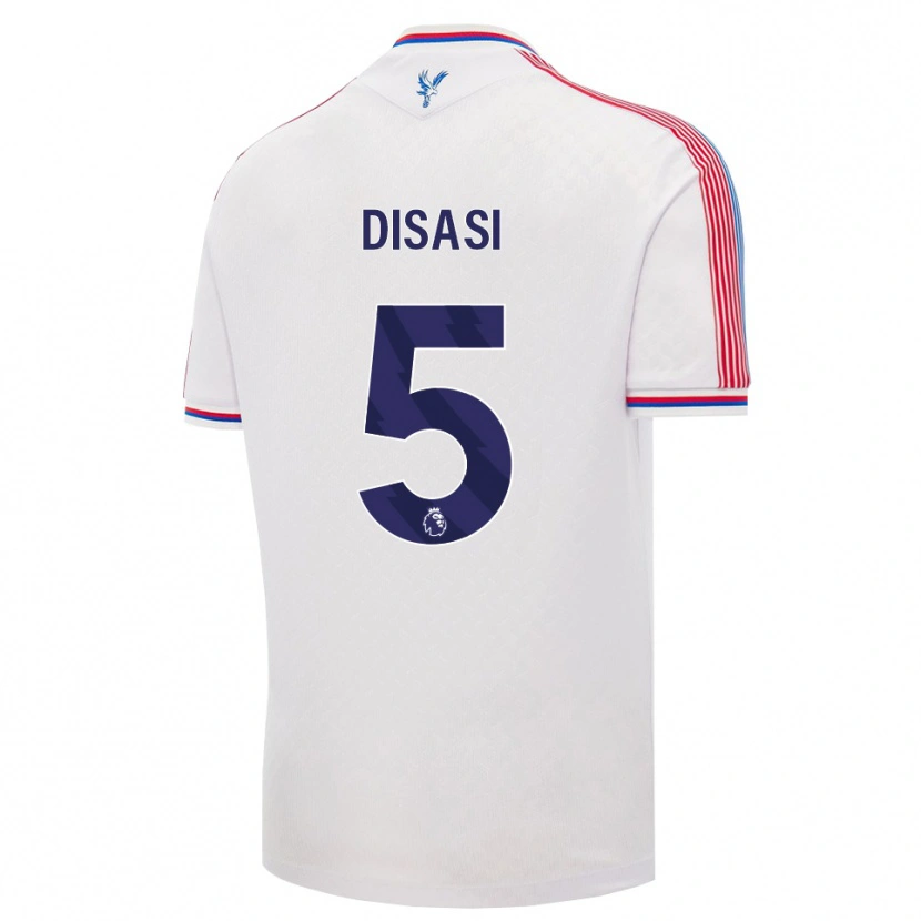 Danxen Mujer Camiseta Axel Disasi #5 Blanco Rojo Azul 1ª Equipación 2026/27 La Camisa México