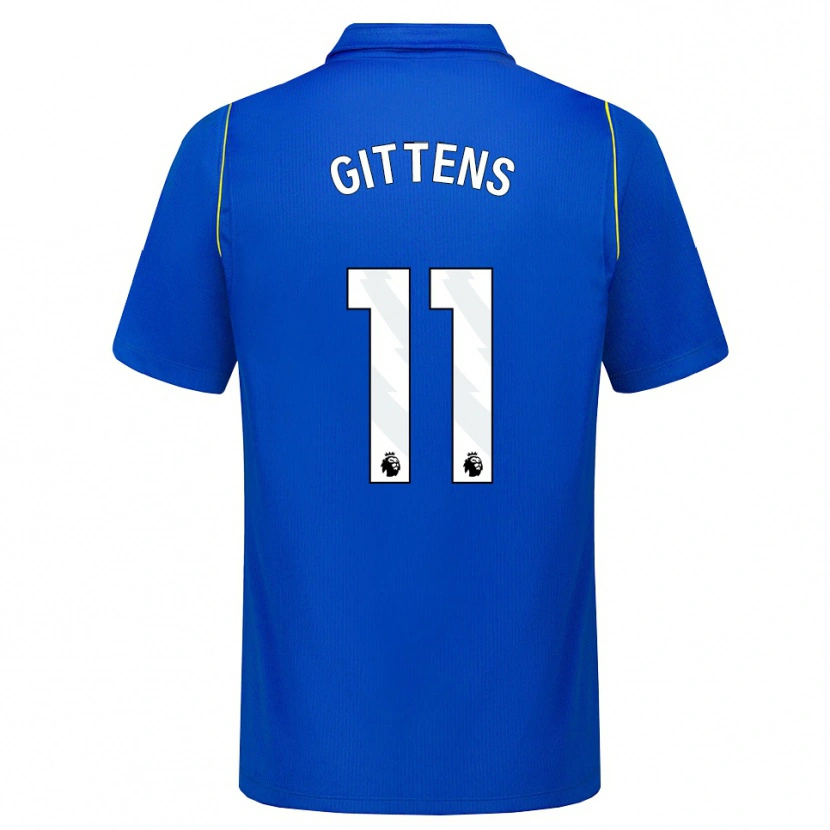 Danxen Mujer Camiseta Jamie Gittens #11 Azul Amarillo 1ª Equipación 2026/27 La Camisa México