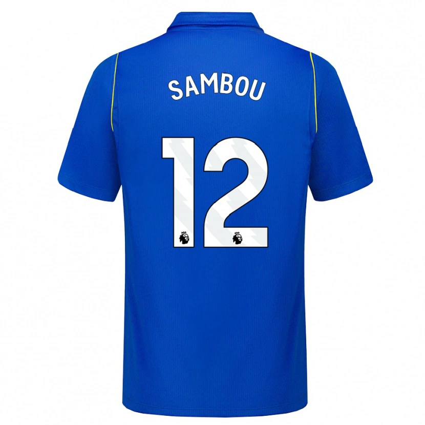 Danxen Mujer Camiseta Gabriel Sambou #12 Azul Amarillo 1ª Equipación 2026/27 La Camisa México