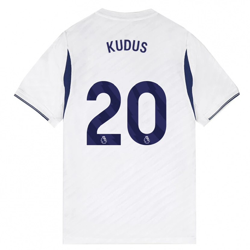 Danxen Mujer Camiseta Mohammed Kudus #20 Blanco Rojo Púrpura 1ª Equipación 2026/27 La Camisa México