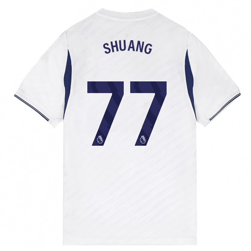 Danxen Mujer Camiseta Wang Shuang #77 Blanco Rojo Púrpura 1ª Equipación 2026/27 La Camisa México