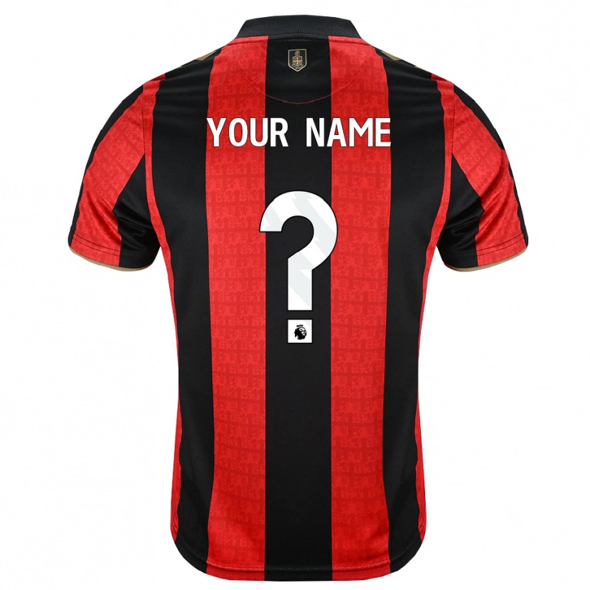 Danxen Mujer Camiseta Su Nombre #0 Goldenrod Rojo Negro 1ª Equipación 2026/27 La Camisa México