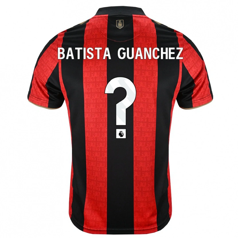 Danxen Mujer Camiseta Aidan Batista Guanchez #0 Goldenrod Rojo Negro 1ª Equipación 2026/27 La Camisa México