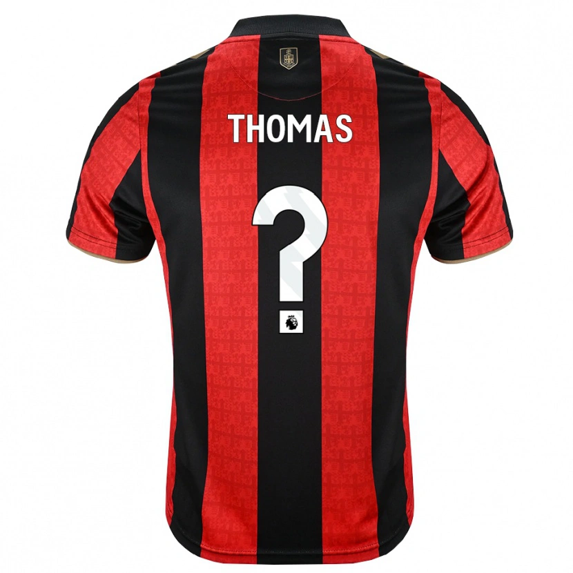 Danxen Mujer Camiseta Alfie Thomas #0 Goldenrod Rojo Negro 1ª Equipación 2026/27 La Camisa México