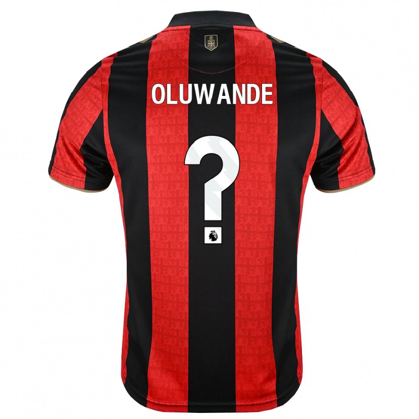 Danxen Mujer Camiseta Adrian Oluwande #0 Goldenrod Rojo Negro 1ª Equipación 2026/27 La Camisa México
