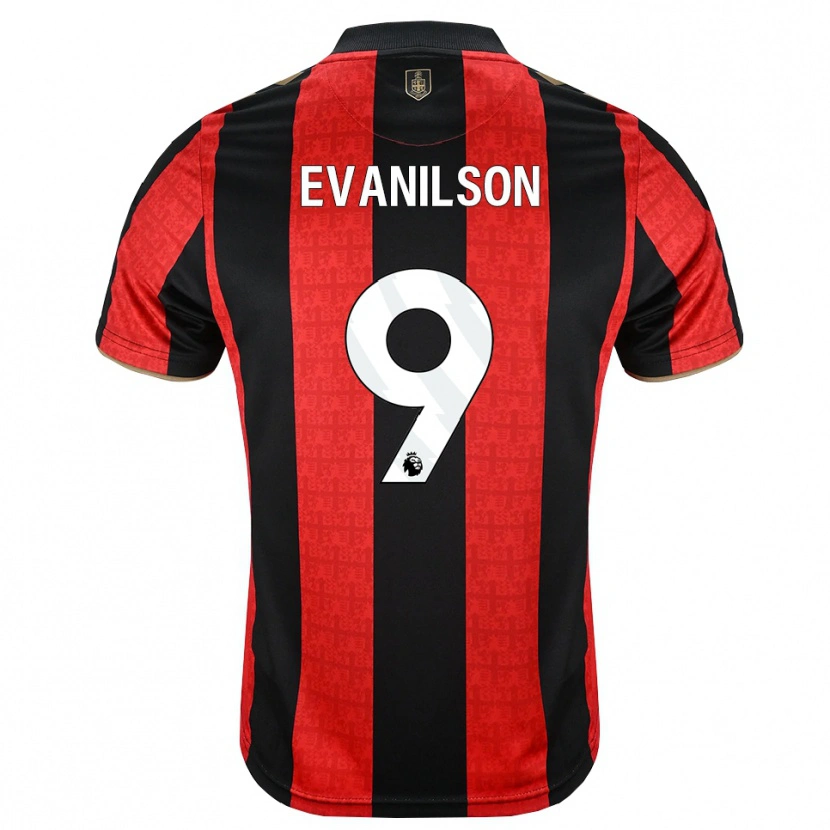 Danxen Mujer Camiseta Francisco Evanilson De Lima Barbosa #9 Goldenrod Rojo Negro 1ª Equipación 2026/27 La Camisa México