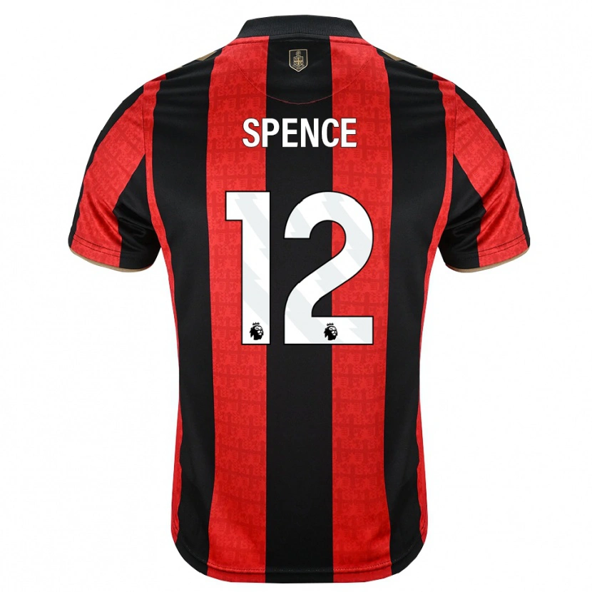 Danxen Mujer Camiseta Joe Spence #12 Goldenrod Rojo Negro 1ª Equipación 2026/27 La Camisa México