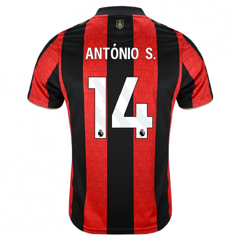 Danxen Mujer Camiseta António Silva #14 Goldenrod Rojo Negro 1ª Equipación 2026/27 La Camisa México