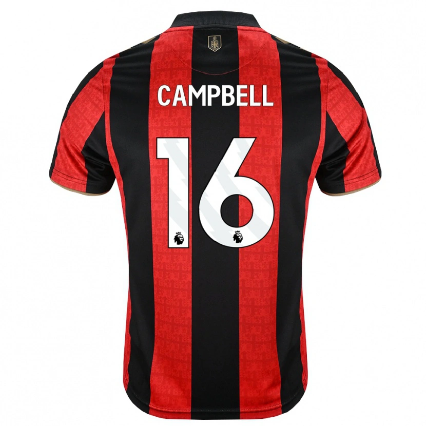 Danxen Mujer Camiseta Zhaviah Campbell #16 Goldenrod Rojo Negro 1ª Equipación 2026/27 La Camisa México