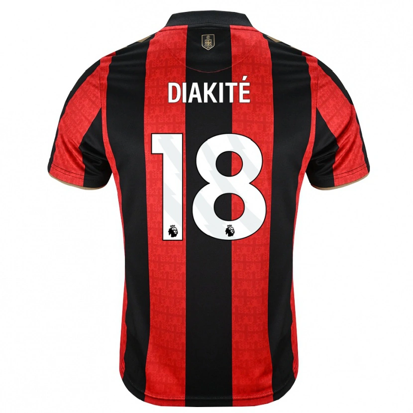 Danxen Mujer Camiseta Bafodé Diakité #18 Goldenrod Rojo Negro 1ª Equipación 2026/27 La Camisa México