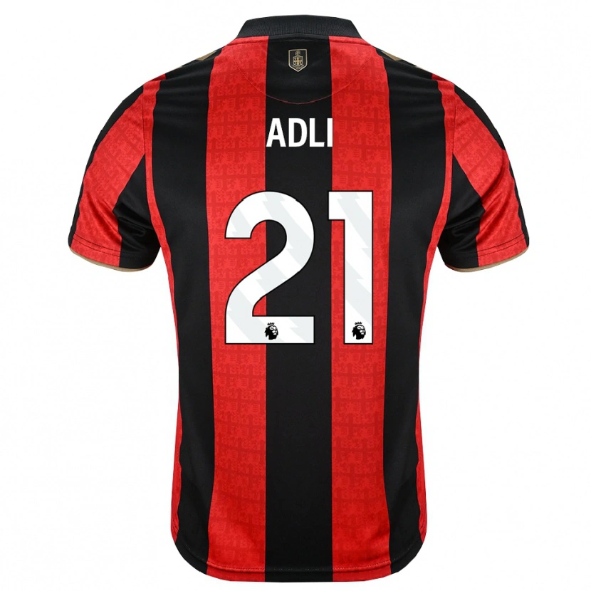 Danxen Mujer Camiseta Amine Adli #21 Goldenrod Rojo Negro 1ª Equipación 2026/27 La Camisa México