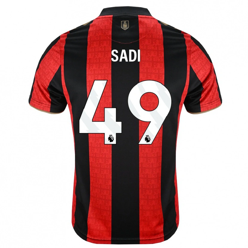 Danxen Mujer Camiseta Dominic Sadi #49 Goldenrod Rojo Negro 1ª Equipación 2026/27 La Camisa México