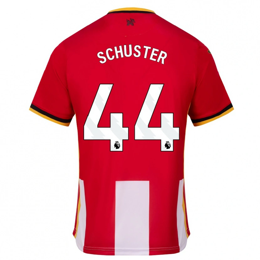 Danxen Mujer Camiseta Jannik Schuster #44 Amarillo Negro Rojo 1ª Equipación 2026/27 La Camisa México