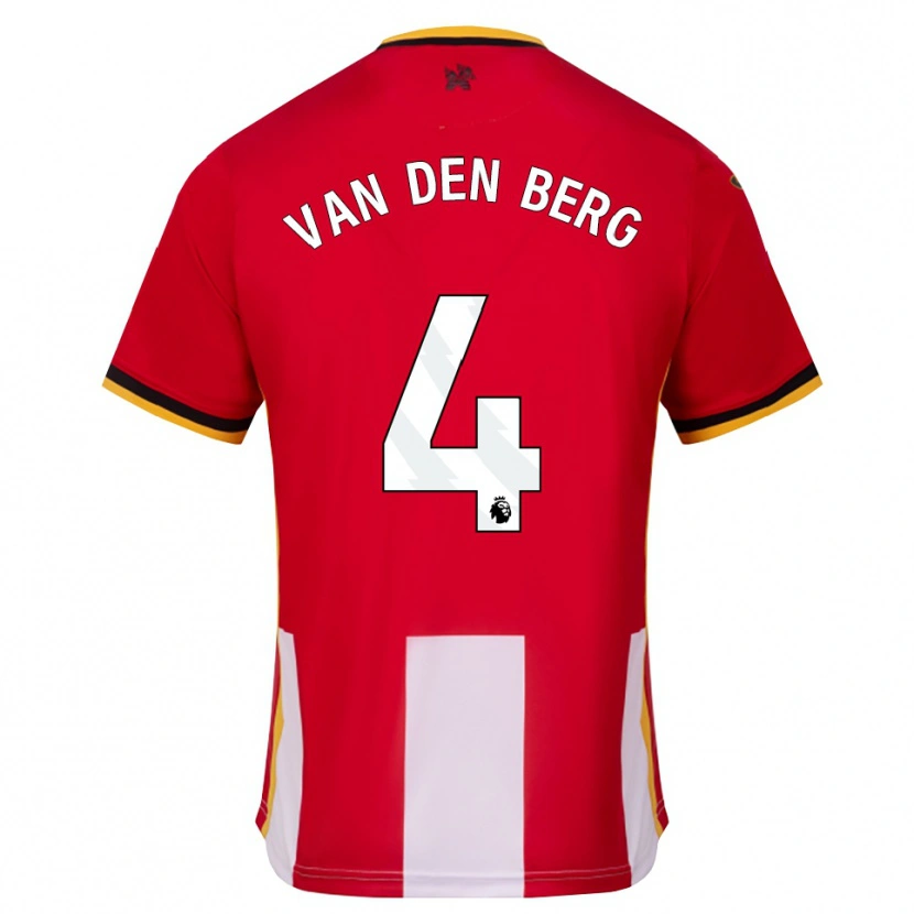 Danxen Mujer Camiseta Sepp Van Den Berg #4 Amarillo Negro Rojo 1ª Equipación 2026/27 La Camisa México