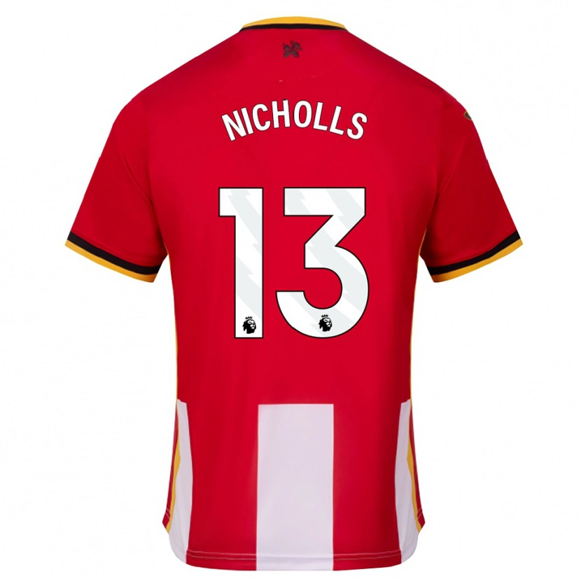 Danxen Mujer Camiseta Layton Nicholls #13 Amarillo Negro Rojo 1ª Equipación 2026/27 La Camisa México