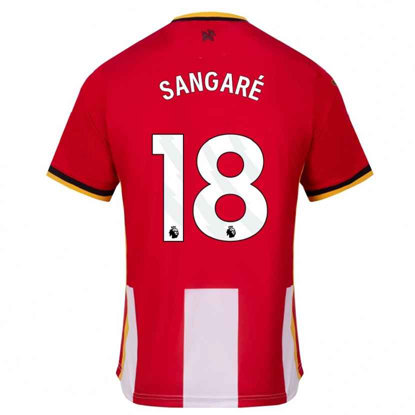 Danxen Mujer Camiseta Mamadou Sangaré #18 Amarillo Negro Rojo 1ª Equipación 2026/27 La Camisa México